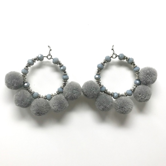 Saks Fifth Avenue Jewelry - ❄️BOGO 50% OFF❄️ Pom Pom Hoop Earrings NWT